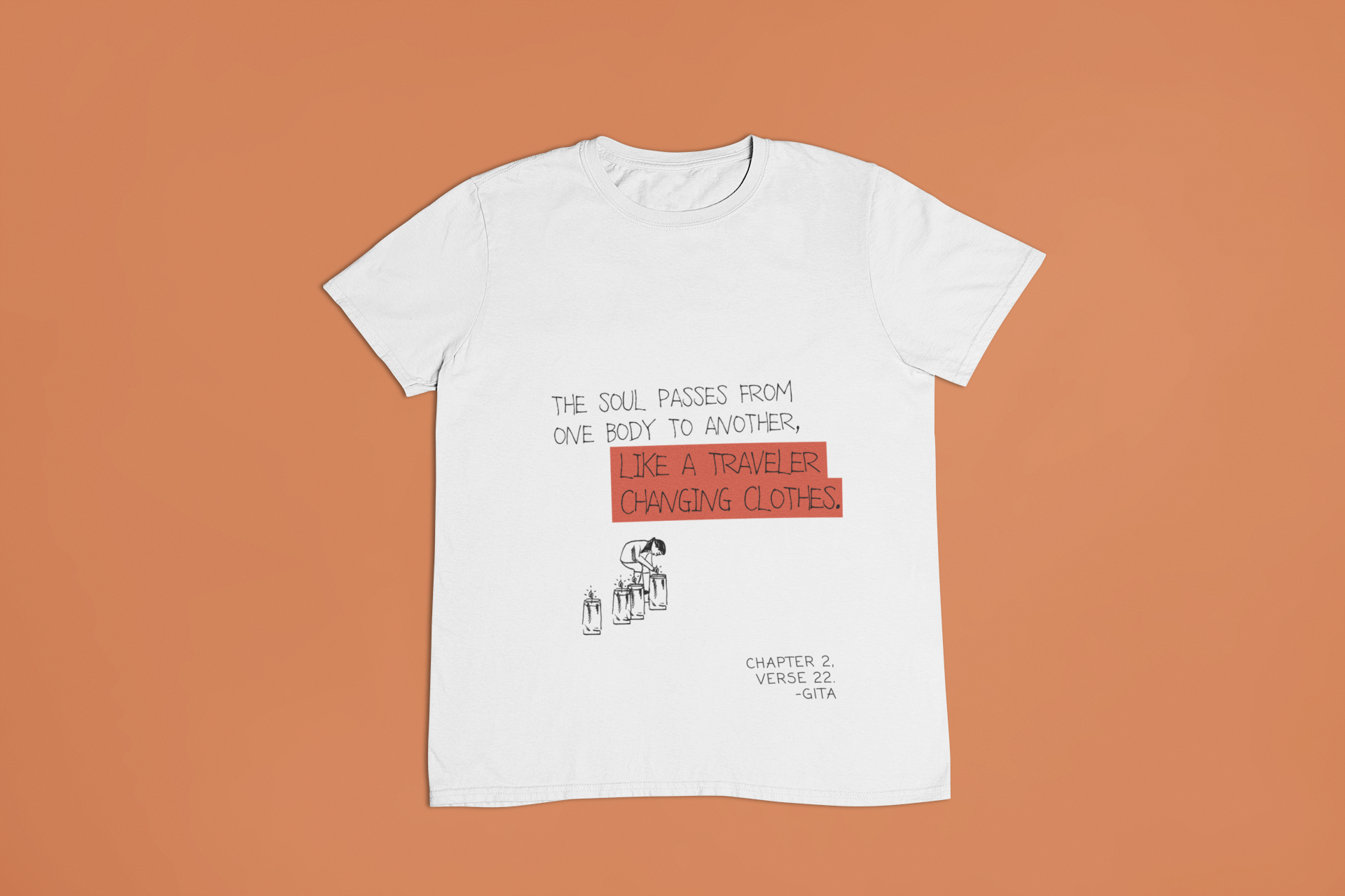 Unisex 6.5 oz Heavyweight Tee - Quote (Bhagavadgita)