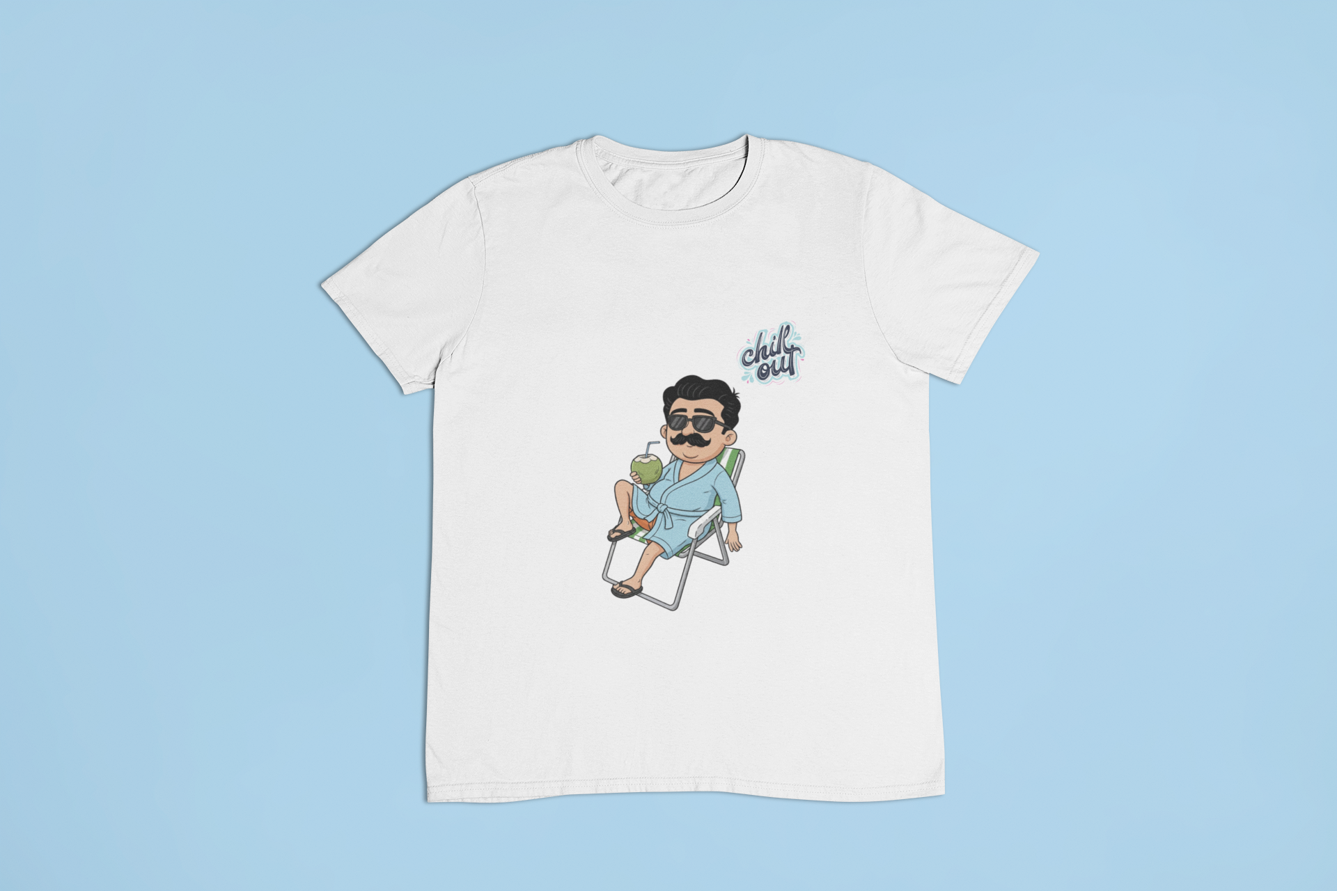 Unisex 7.5 oz Heavyweight Tee - The Chill Out (Indian Dad)